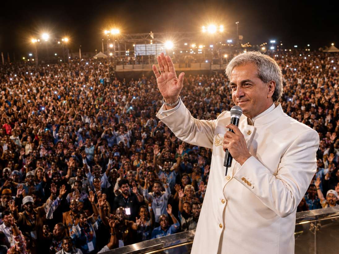Pastor Benny Hinn ministry moment